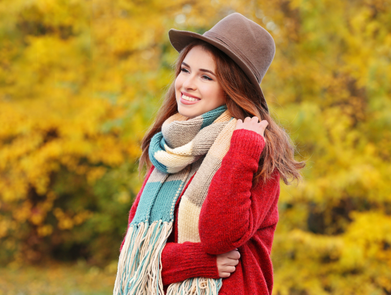 Woman smiling