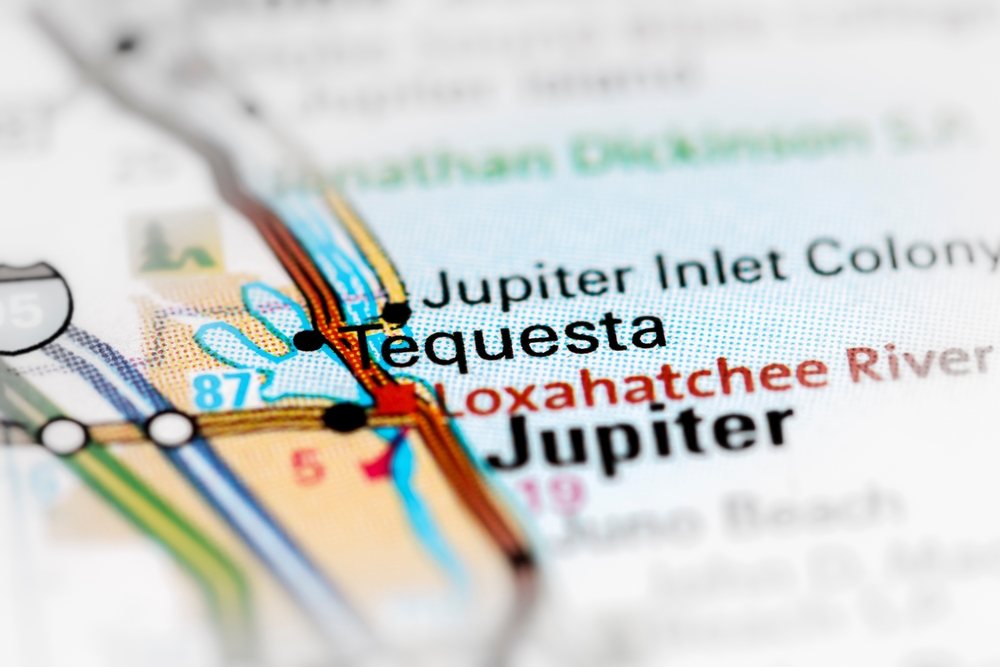 Tequesta, Florida, on the map
